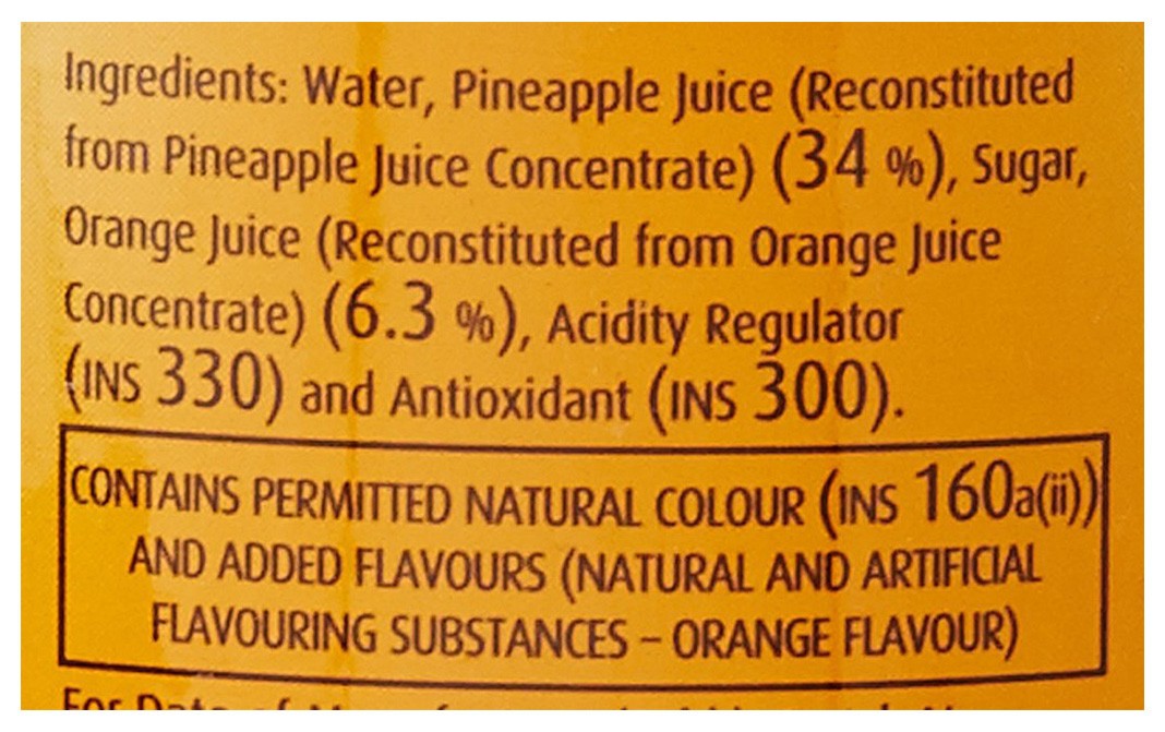 Del Monte Pineapple Orange Fruit Drink   Tin  240 millilitre